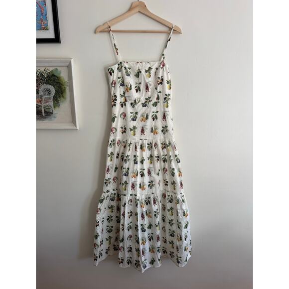 PETAL & PUP Botanique White Midi Dress Size Medium - Picture 6 of 10